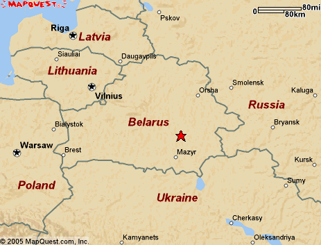 belarus location in europe